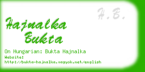 hajnalka bukta business card